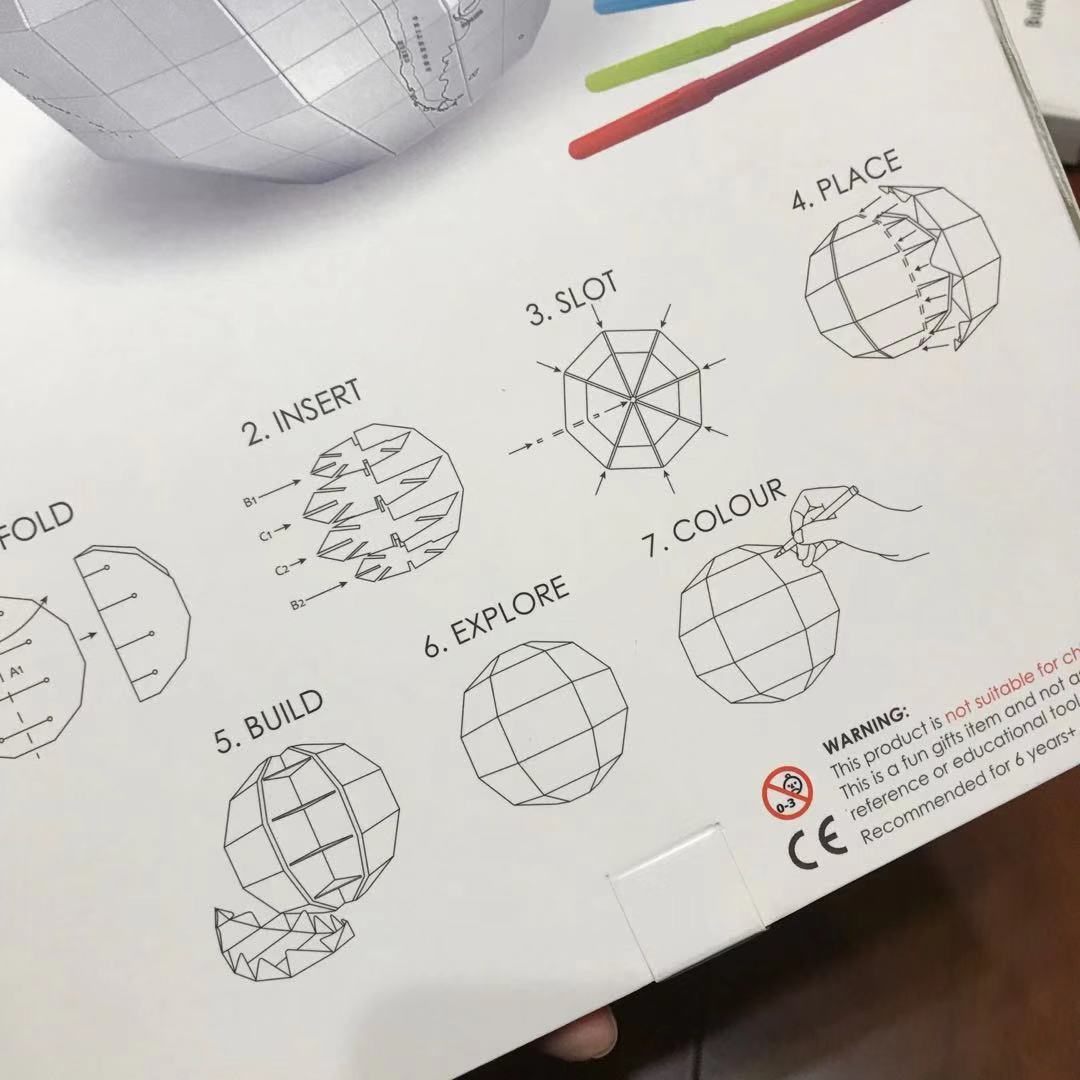 3D-Modell DIY handbemalter Farbglobus