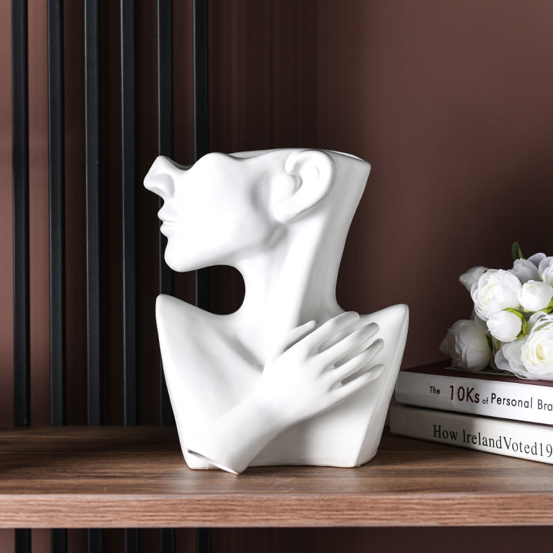 Die Lonely Diva Face Blumenvase aus Keramik