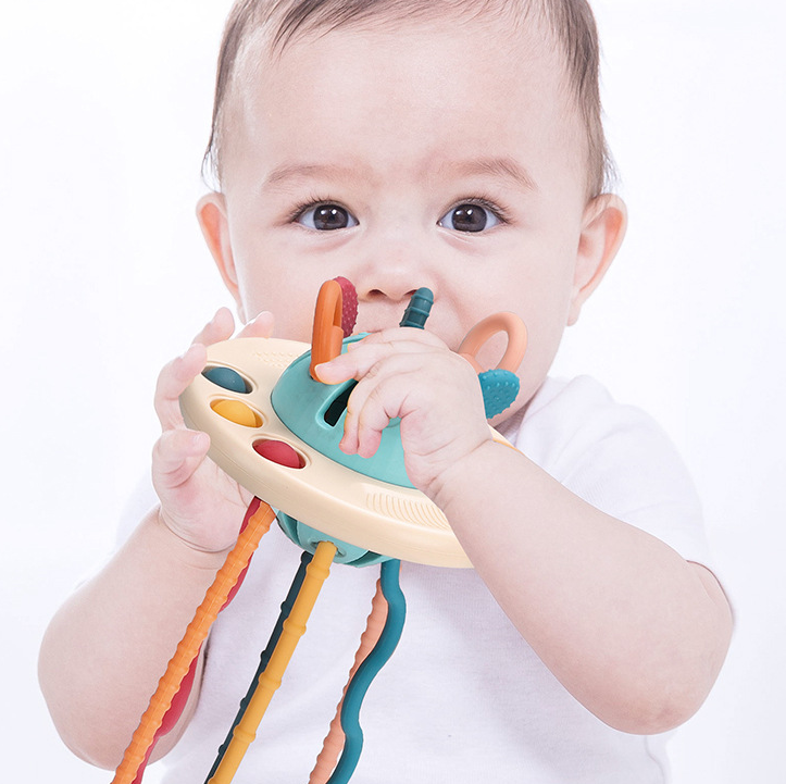 Montessori-Spielzeug zur sensorischen Entwicklung aus weichem Silikon für Babys