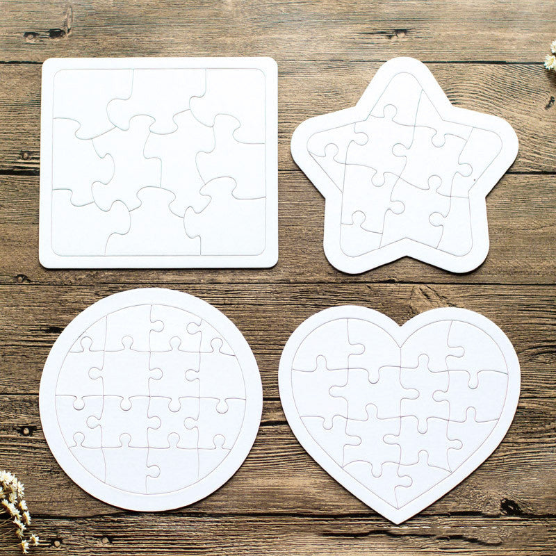 Weißes Schimmel-Puzzle zum Ausmalen, DIY-Spielzeug für Kinder