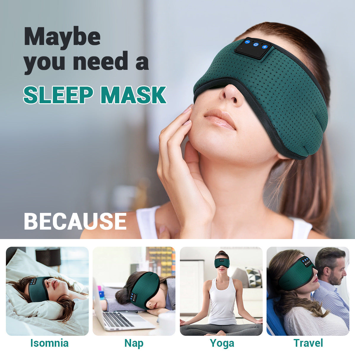 Bluetooth 5.2 Sleep Smart Eye Protector